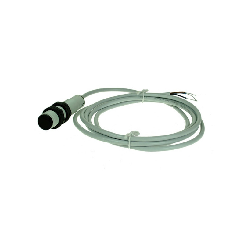 MS7/00-0A  Sensore fotoelettrico M18  a riflessione diffusa Alim 10 30 Vdc PNP NPN  NO NC Sn 400mm sens. adj corpo PBT cavo 2m