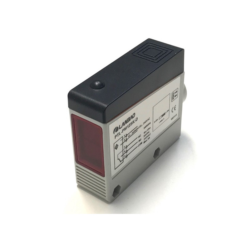 PTL-PM12SK-D   Sensore fotoelettrico a riflessione con catarifrangente  SN  12 m polarizzata  usc  Relè NO NC  alim  12 240 Vac 