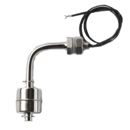 SF132   Sensore a galleggiante di livello in acciaio inox AISI 316  installazione Orizzontale  H  81 mm M10   contatto NO 1Amp  