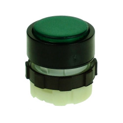 BS3DLGREEN   Pulsante luminoso ritorno a molla  verde  ghiera nera