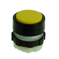 BS3DYELLOW  Pulsante con ritorno a molla  Giallo  ghiera nera