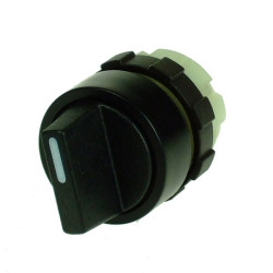 BS3KN1   Selettore rotante  3 posizioni  ritorno a molla 60 gradi  Colore nero
