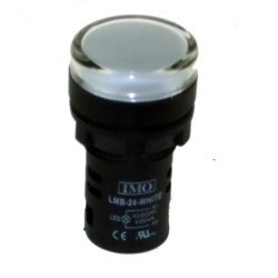 LMB-24-WHITE   Lampada pilota D 22 mm a LED 24Vac dc  luce bianca  IP65