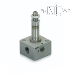 EPS4M-0000   Elettropilota singolo foro 2,5  G 1/4 NC con azione manuale  schiaccia e gira