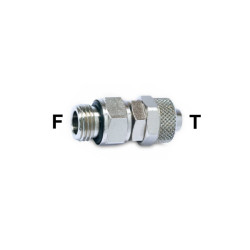 CG60.1/4.08-06   Raccordo a calzamento diritto maschio girevole G 1/4  or T 08 06