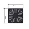 VXF06001BK   Griglia  con Filtro protezione tecnopolimero nero per  ventilatore 60x60mm