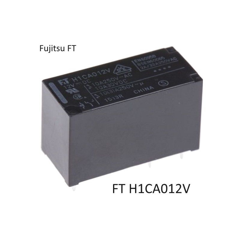 FT H1CA012V  Rele elettromagnetico  bobina  12Vdc  SPDT  10A 250Vac  10A   30Vdc