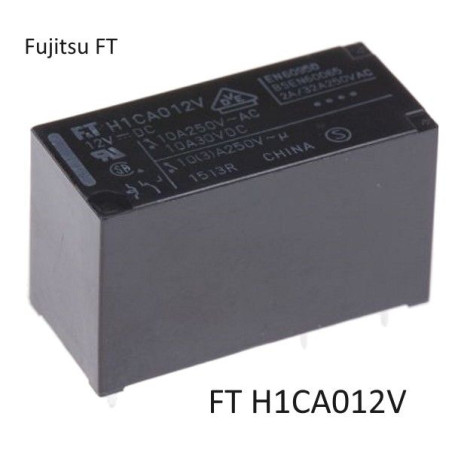 FT H1CA012V  Rele elettromagnetico  bobina  12Vdc  SPDT  10A 250Vac  10A   30Vdc