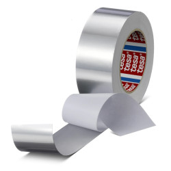 60632-00000-00  Nastro alluminio 30µ con liner 50mx50mm argento opaco