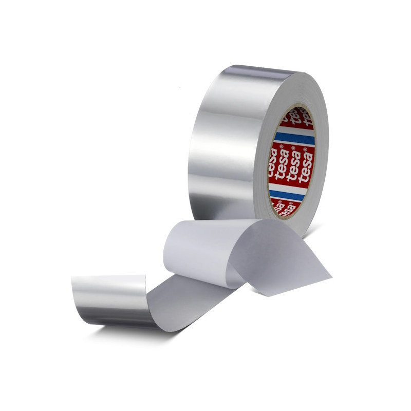 60632-00000-00  Nastro alluminio 30µ con liner 50mx50mm argento opaco