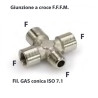 L94F3.1/8   Raccordo a croce  M    F   F  F  G 1/8