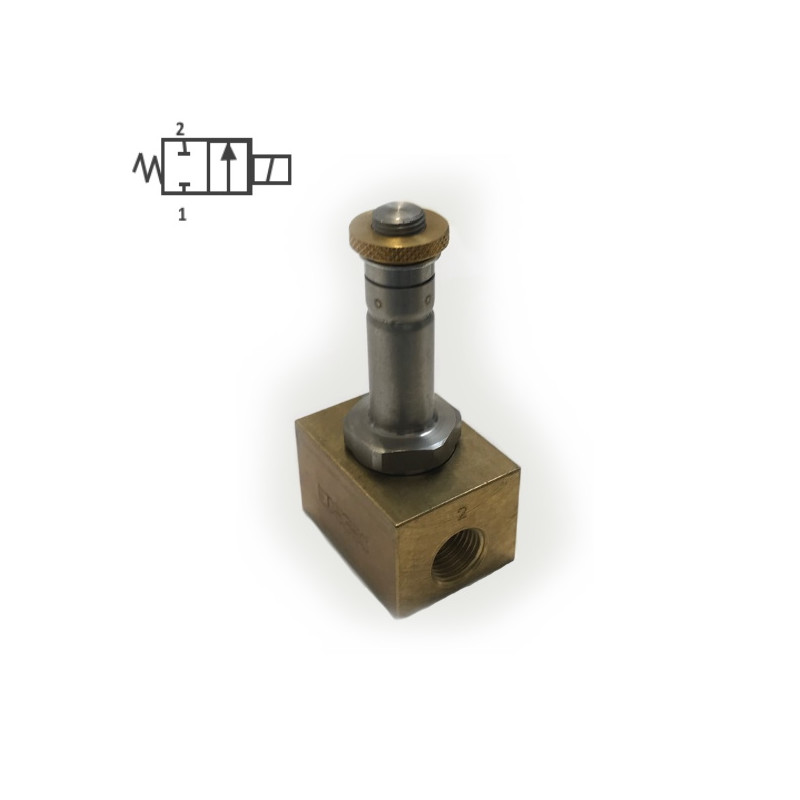 ED535C-1/4  Elettrovalvola 2/2 vie in linea  NC  1/4 G