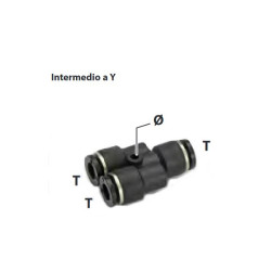 RR33 10.8   Raccordo rapido intermedio a  Y  ridotto T 10  T1 08