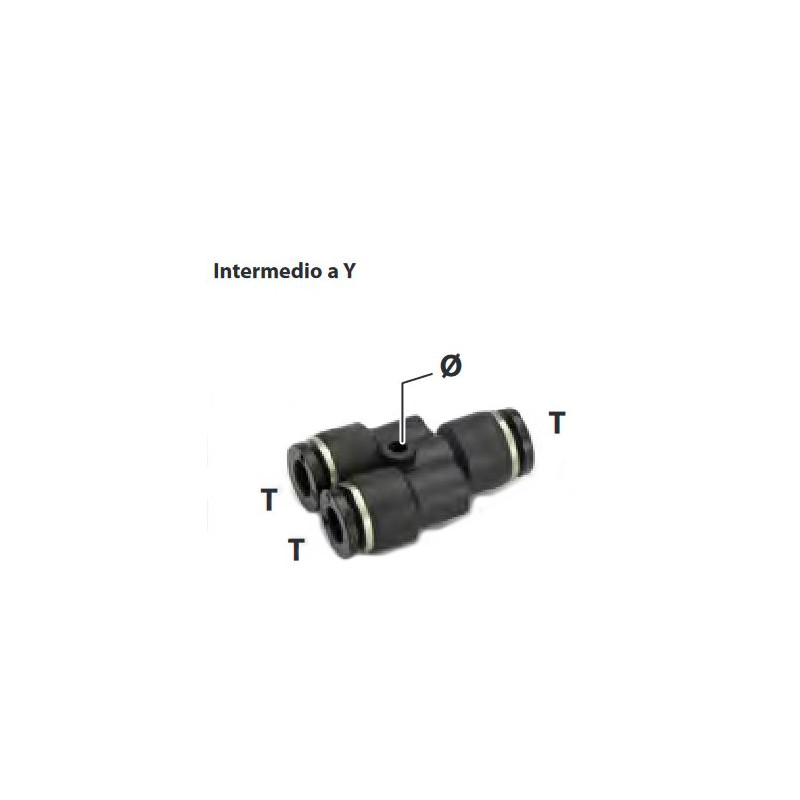 RR33 10.8   Raccordo rapido intermedio a  Y  ridotto T 10  T1 08