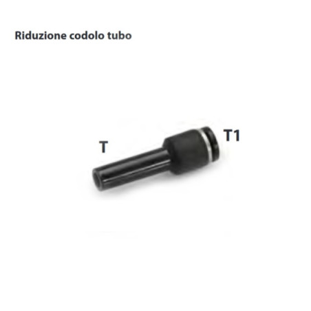 RR41.06.04   Raccordo rapido riduz codolo tubo in plastica T 06  T1 04