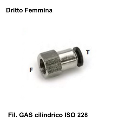 RRG02 1/2.10  Raccordo rapido fisso diritto F   G 1/2  T 10
