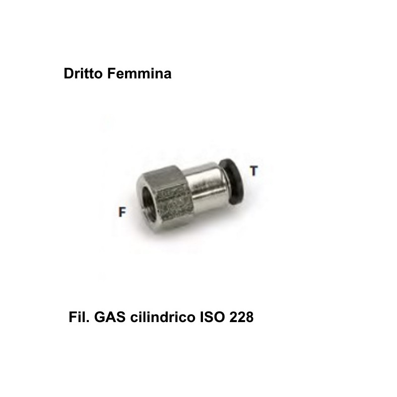 RRG02 3/8.06   Raccordo rapido fisso diritto F   G 3/8   T 06