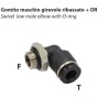 RRG09.M5.06   Raccordo a  L  maschio girevole ribasato  M5   or  T 06