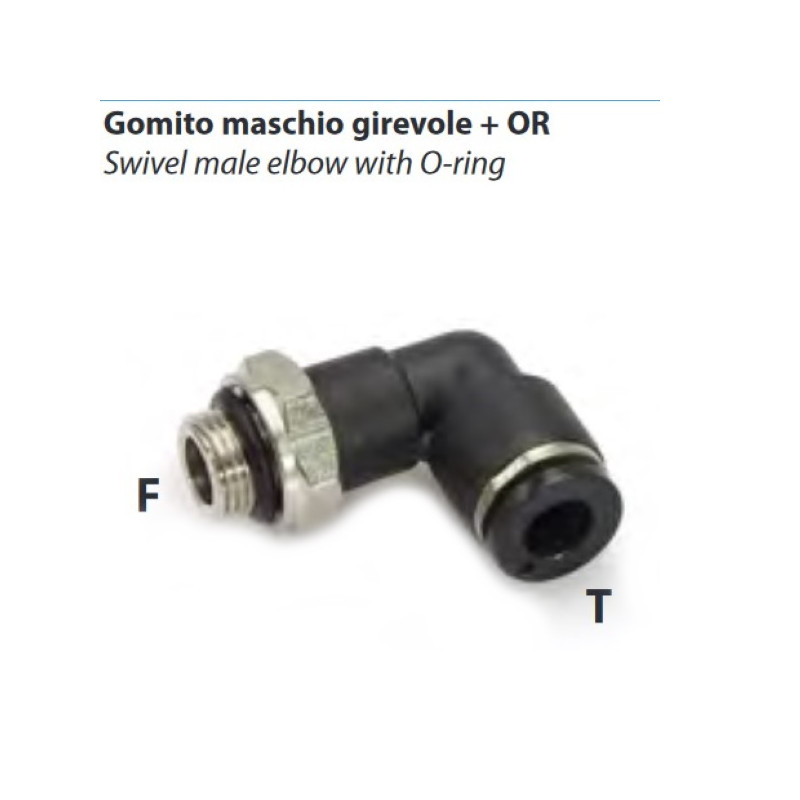 RRG12.3/8.14   Raccordo rapido  L  M  girevole G 3/8   T 14